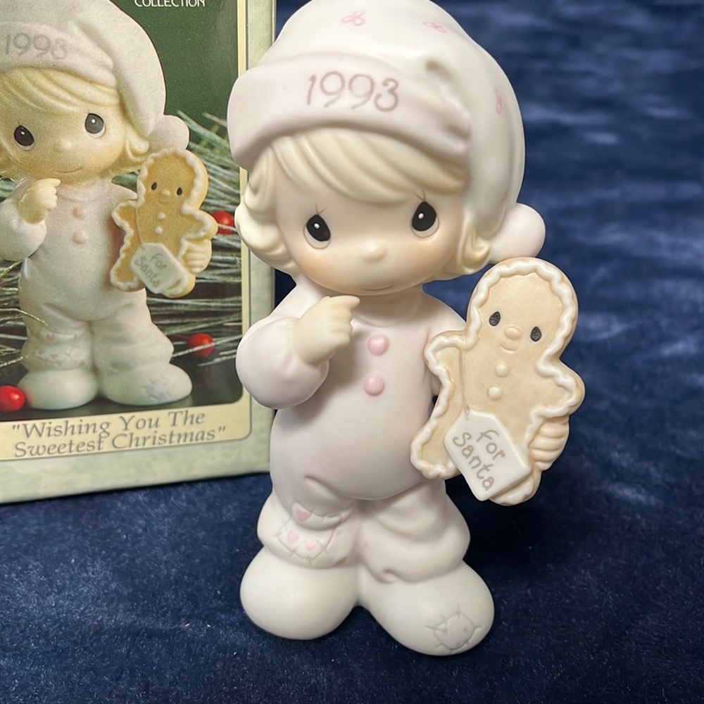 VTG Precious Moments Wishing You the Sweetest Christmas - Picture 2 of 4